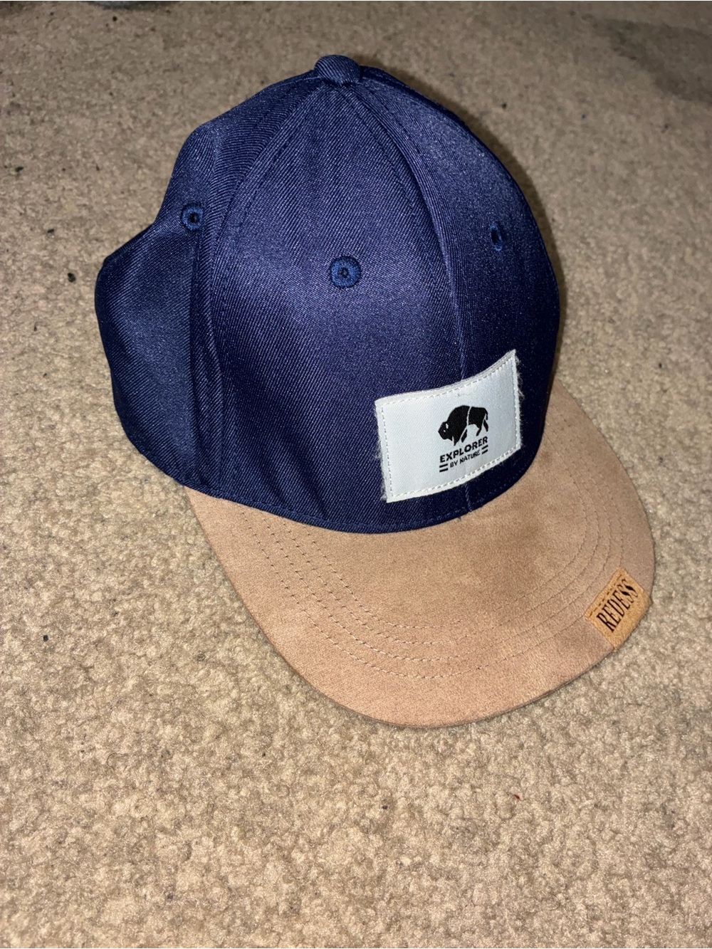 Kids Two-Tone Navy and Tan Cap